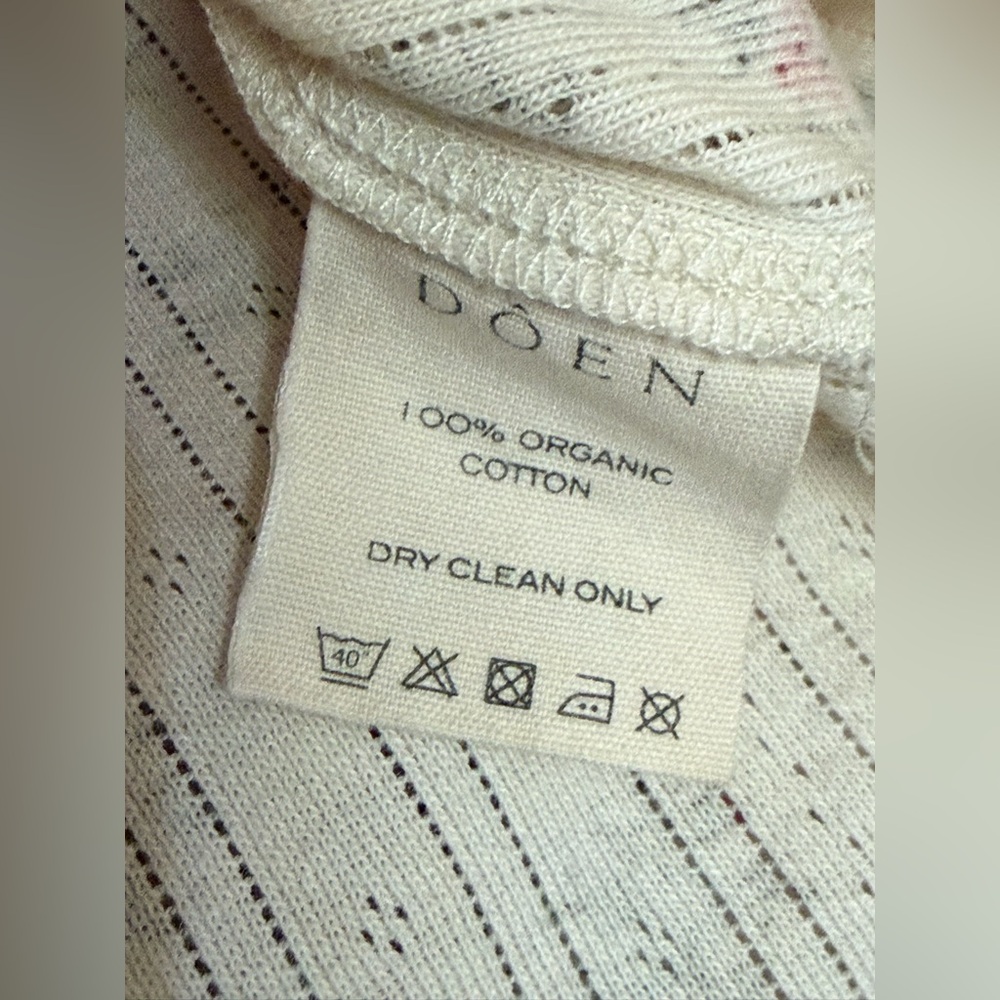 Rare Like New Doen floral cotton T-shirt size Small - Picture 7 of 7